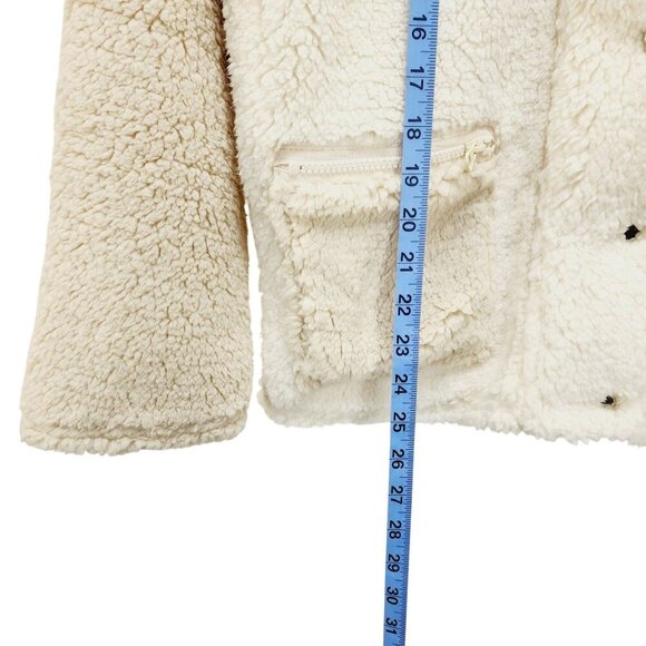 Lacey Chabert Women's Comfy Chic Sherpa Jacket Beige cream Size S - Picture 11 of 13